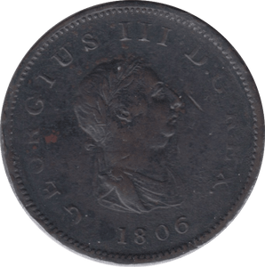 1806 HALFPENNY ( VF ) - Halfpenny - Cambridgeshire Coins