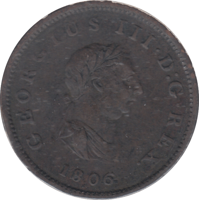 1806 HALFPENNY ( VF ) - HALFPENNY - Cambridgeshire Coins