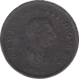 1806 HALFPENNY ( VF ) - HALFPENNY - Cambridgeshire Coins