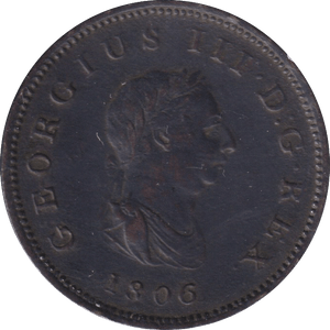 1806 HALFPENNY ( VF ) - HALFPENNY - Cambridgeshire Coins