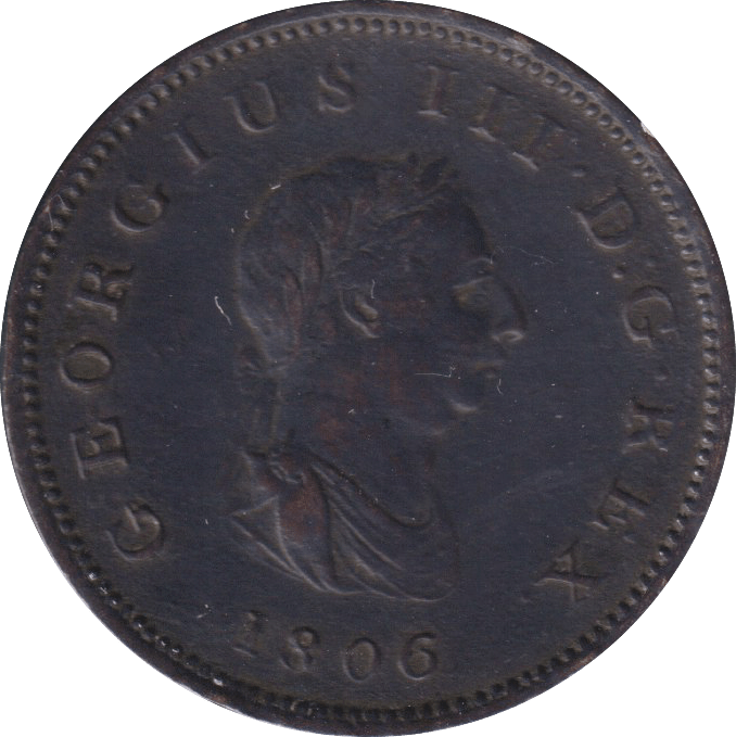 1806 HALFPENNY ( VF ) - HALFPENNY - Cambridgeshire Coins