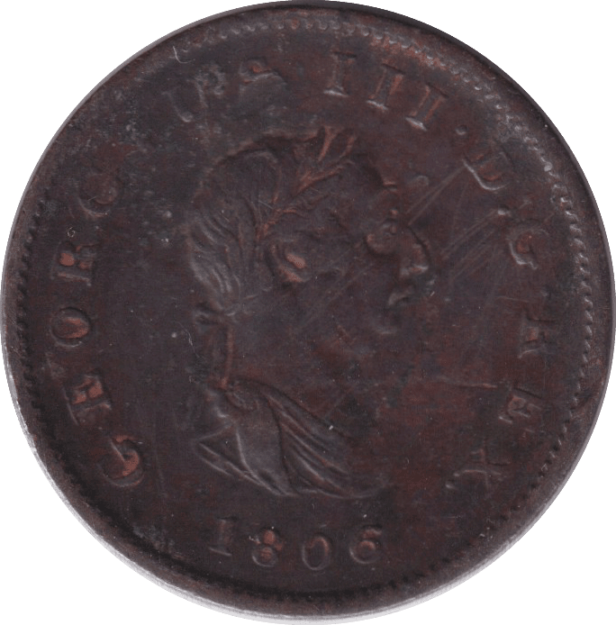 1806 HALFPENNY ( VF ) - HALFPENNY - Cambridgeshire Coins