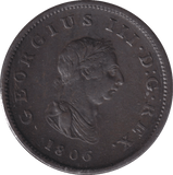 1806 HALFPENNY ( VF ) - HALFPENNY - Cambridgeshire Coins