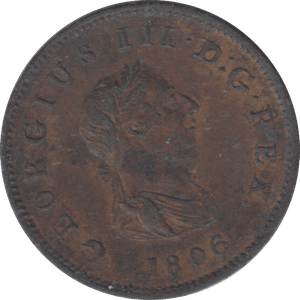 1806 HALFPENNY ( VF ) - HALFPENNY - Cambridgeshire Coins