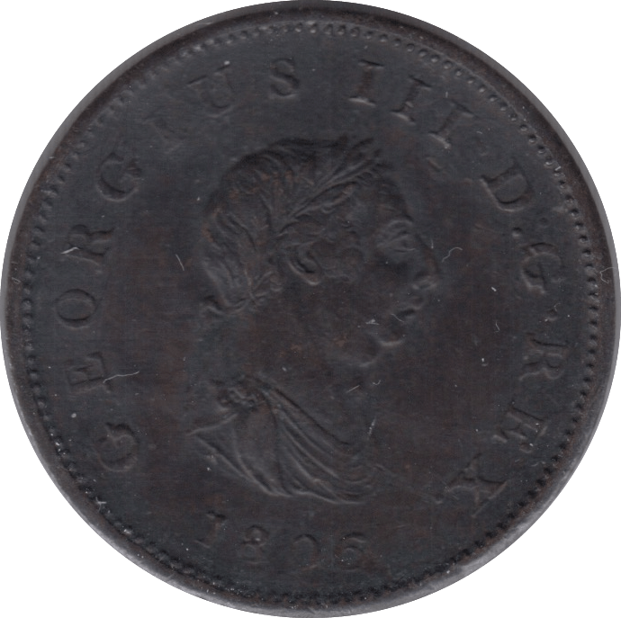 1806 HALFPENNY ( VF ) - Halfpenny - Cambridgeshire Coins