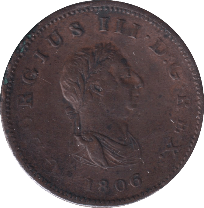 1806 HALFPENNY ( VF ) - HALFPENNY - Cambridgeshire Coins
