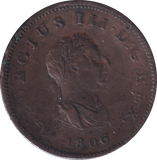 1806 HALFPENNY ( VF ) - HALFPENNY - Cambridgeshire Coins