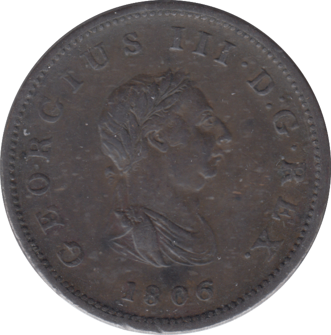 1806 HALFPENNY ( VF ) - HALFPENNY - Cambridgeshire Coins