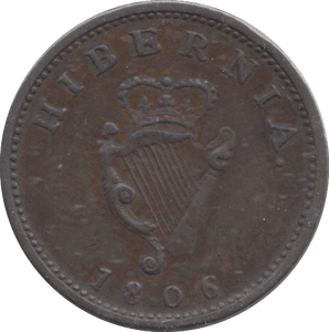 1806 IRELAND GEORGE III FARTHING - SILVER WORLD COINS - Cambridgeshire Coins