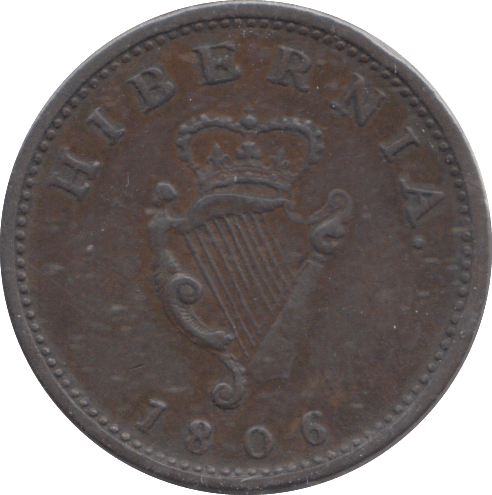 1806 IRELAND GEORGE III FARTHING - SILVER WORLD COINS - Cambridgeshire Coins