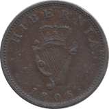 1806 IRELAND GEORGE III FARTHING - SILVER WORLD COINS - Cambridgeshire Coins