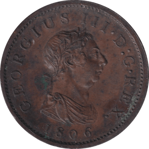 1806 PENNY ( AUNC ) - PENNY - Cambridgeshire Coins