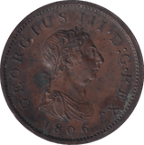1806 PENNY ( AUNC ) - PENNY - Cambridgeshire Coins