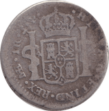 1806 SILVER 1 REAL PERU - SILVER WORLD COINS - Cambridgeshire Coins