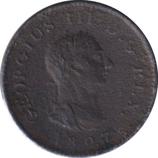1807 FARTHING ( FINE ) - FARTHING - Cambridgeshire Coins