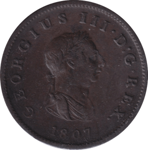 1807 HALF PENNY ( FINE ) - HALFPENNY - Cambridgeshire Coins