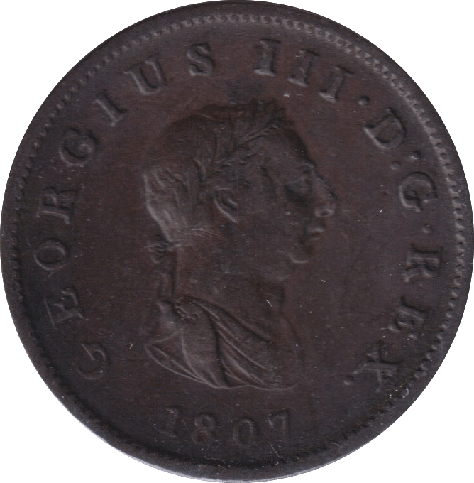 1807 HALF PENNY ( FINE ) - HALFPENNY - Cambridgeshire Coins