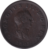 1807 HALF PENNY ( FINE ) - HALFPENNY - Cambridgeshire Coins