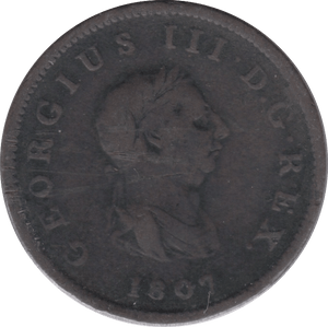 1807 HALFPENNY ( FINE ) - Halfpenny - Cambridgeshire Coins