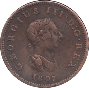1807 HALFPENNY (FINE) - HALFPENNY - Cambridgeshire Coins