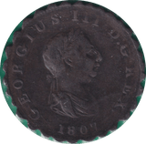 1807 HALFPENNY ( GF ) - HALFPENNY - Cambridgeshire Coins