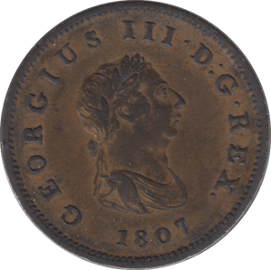 1807 HALFPENNY ( GVF ) - Halfpenny - Cambridgeshire Coins