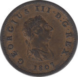 1807 HALFPENNY ( GVF ) - Halfpenny - Cambridgeshire Coins