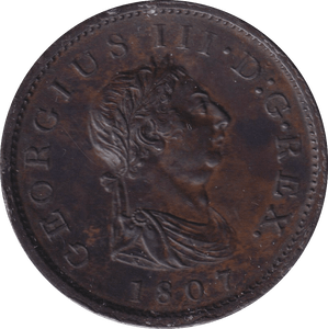 1807 PENNY ( AUNC ) - PENNY - Cambridgeshire Coins