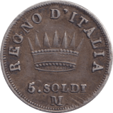 1809 FIVE SOLDI ITALY - WORLD COINS - Cambridgeshire Coins