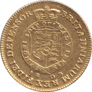 1809 GOLD HALF GUINEA ( GVF ) - GUINEAS - Cambridgeshire Coins