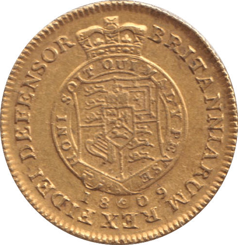 1809 GOLD HALF GUINEA ( GVF ) - GUINEAS - Cambridgeshire Coins