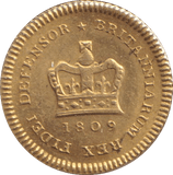 1809 GOLD THIRD GUINEA ( AUNC ) - GUINEAS - Cambridgeshire Coins