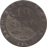 1809 TEN CENTIMES FRANCE - SILVER WORLD COINS - Cambridgeshire Coins