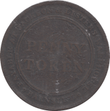 1811 BARNSLEY PENNY TOKEN - PENNY TOKEN - Cambridgeshire Coins