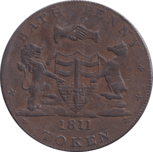 1811 BATH PENNY TOKEN - PENNY TOKEN - Cambridgeshire Coins