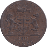 1811 BATH PENNY TOKEN - PENNY TOKEN - Cambridgeshire Coins