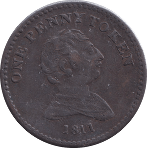 1811 BILSTON PENNY TOKEN - PENNY TOKEN - Cambridgeshire Coins