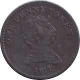 1811 BILSTON PENNY TOKEN - PENNY TOKEN - Cambridgeshire Coins