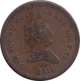 1811 BILSTON TWOPENCE TOKEN - OTHER TOKENS - Cambridgeshire Coins