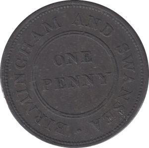 1811 BIRMINGHAM AND SWANSEA PENNY TOKEN - PENNY TOKEN - Cambridgeshire Coins
