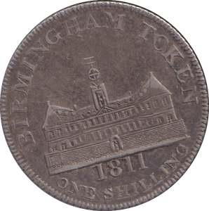 1811 BIRMINGHAM WORKHOUSE SHILLING TOKEN - OTHER TOKENS - Cambridgeshire Coins