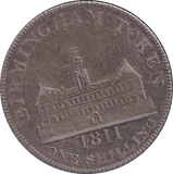 1811 BIRMINGHAM WORKHOUSE SHILLING TOKEN - OTHER TOKENS - Cambridgeshire Coins