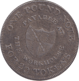 1811 BIRMINGHAM WORKHOUSE SHILLING TOKEN - OTHER TOKENS - Cambridgeshire Coins