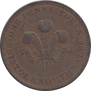 1811 BRISTOL PENNY TOKEN - HALFPENNY - Cambridgeshire Coins