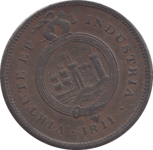 1811 BRISTOL PENNY TOKEN - HALFPENNY - Cambridgeshire Coins