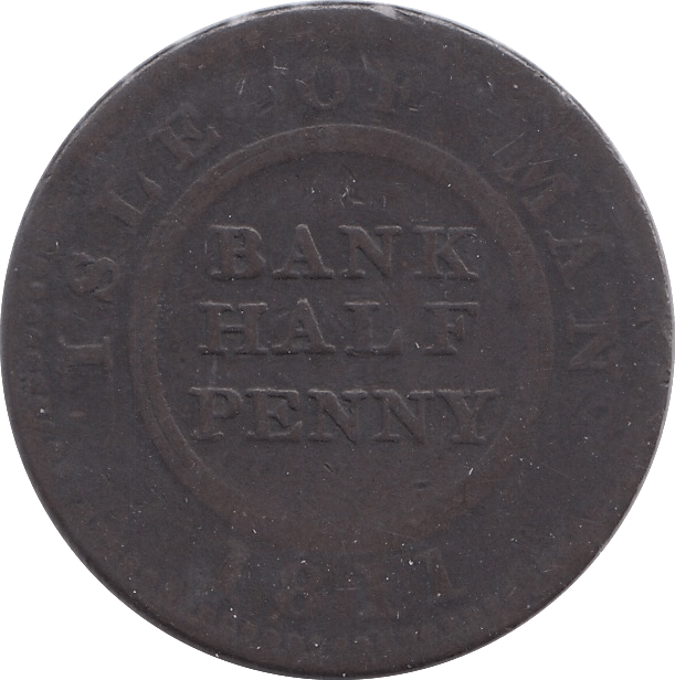 1811 HALFPENNY BANK TOKEN ISLE OF MAN - WORLD COINS - Cambridgeshire Coins