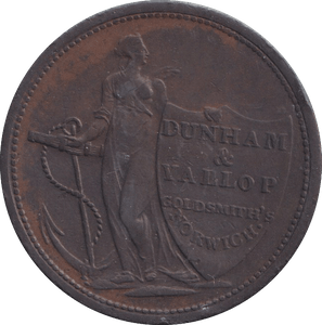 1811 HALFPENNY TOKEN NORWICH DUNHAM AND YALLOP - HALFPENNY TOKEN - Cambridgeshire Coins