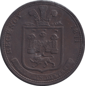 1811 HALFPENNY TOKEN NORWICH DUNHAM AND YALLOP - HALFPENNY TOKEN - Cambridgeshire Coins
