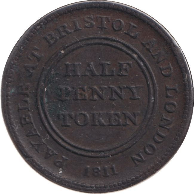 1811 HALFPENNY TOKEN - HALFPENNY TOKEN - Cambridgeshire Coins