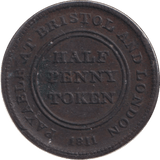 1811 HALFPENNY TOKEN - HALFPENNY TOKEN - Cambridgeshire Coins